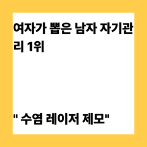 레이저 제모 기계 추천 밑 관리법 (약 추천)